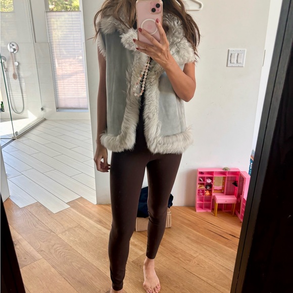 All saints Removable shearling leather jacket - Picture 9 of 13